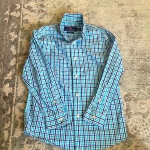 Vineyard Vines, Boys, Size S (8-10), Shades of blue, Button down, Like new